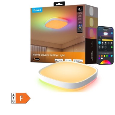 GOVEE Stropna svjetiljka RGBWW + RGBIC Square Smart Ceiling Light, 12"